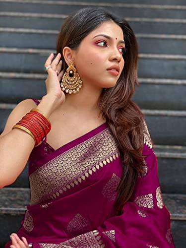 C J Enterprise Women's Pure Kanjivaram Silk Saree Banarasi Silk Saree With Blouse Piece (paithani Pari122) - Image 6