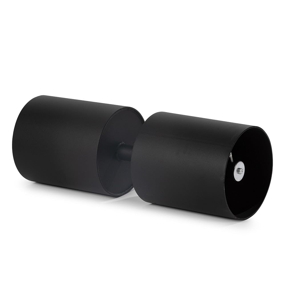 Titan Fitness 10 Circus Dumbbell Olympic Plate-Loaded Bell Ends for Strongman Training 2 Handle Grip Strength Fits Under