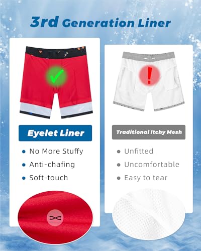 Image of SURF CUZ Mens Swim Trunks with Compression Liner Swim Shorts 7 inch Swimming Trunks Stretch 7 Inch Swim Suits Quick Dry