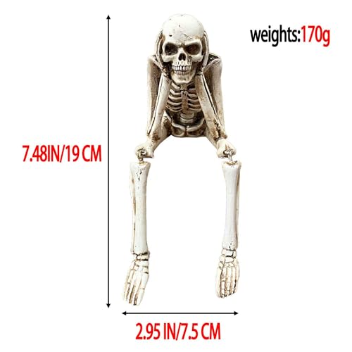 Figura Decorativa Esqueleto Sentado de Resina miniatura 2