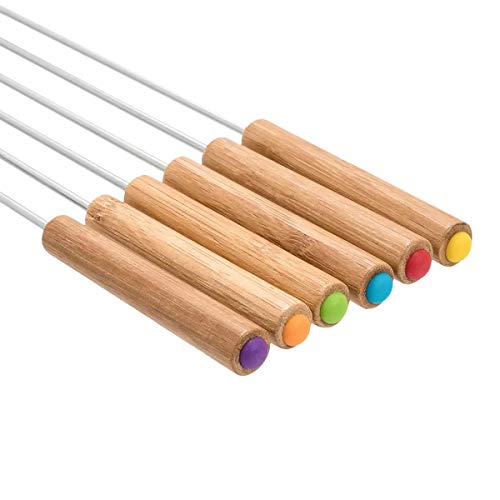 Conjunto de Garfo para Fondue/Petisqueira 6 Peças Beli, Brinox, Madeira, 23 cm