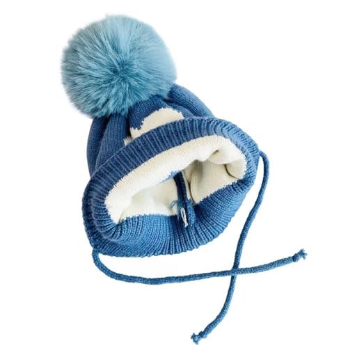 Winter Kids Hat Soft and Warm Knitted Beanie with Cute Pom-pom Winter Hats Suitable for Boys and Girls3
