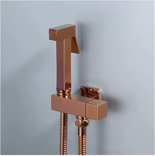 Rociador de pañales de tela para bebés de mano oro rosa kit de ducha de bidé 2