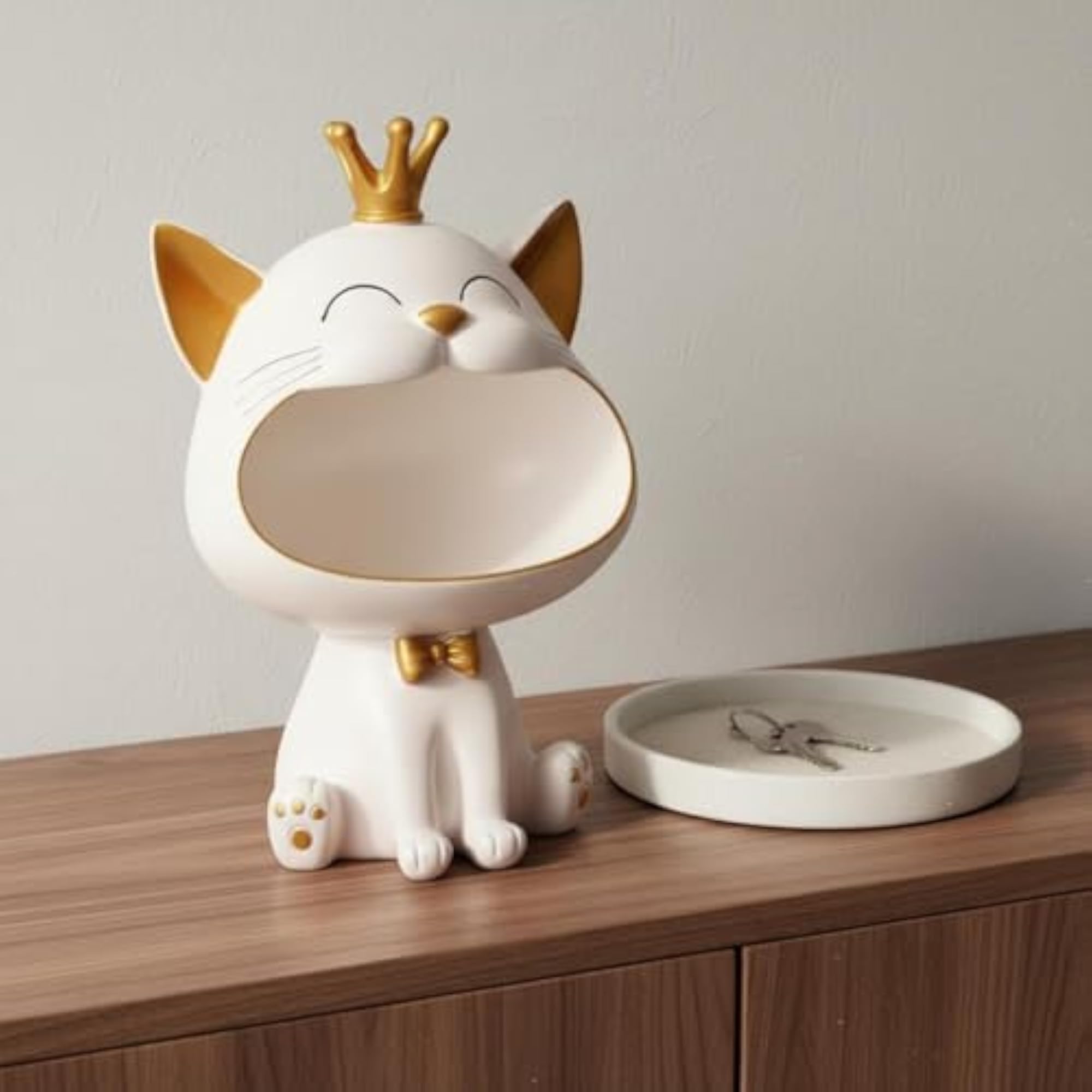 Cute Feline Key Holder Decorative Coin Tray