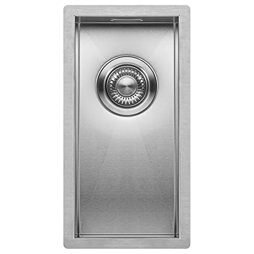 Fregadero de Cocina Mizzo Quadro | Acero Inoxidable 304 | Montaje Bajo o Sobre Encimera o al Ras | Radio 0mm | 1 Seno | Grosor Acero 1.2mm (18x40)