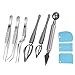 9 Piezas Cuchara Decorativa,Chef Art Pencil Chef Decoración Lápiz Cuchara de Chef, Cucharas de Decoración Cocina de Acero Inoxidable para Decoración de Pasteles,Postres,Platos