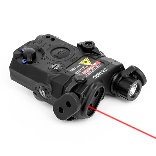 Airsoft PEQ-15 UHP Laser, with Red Laser + IR Laser + White LED Flashlight, Tactical PEQ Box Fit for 20mm Picatinny Rail AEG CQB GBB