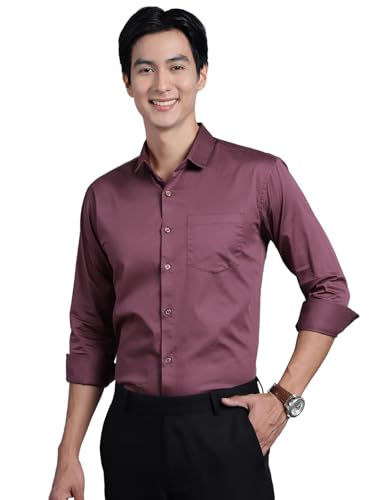 Image of Majestic Man Slim Fit Satin Cotton Formal Shirt for Men
