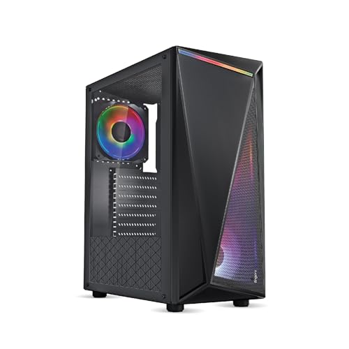Image of FINGERS NovaRay Full ATX PC Cabinet with Dual Chamber Design, ARGB Lights, 3 x 12 cm Massive ARGB Fans for Superior Cooling & Performance, Toughened Glass Side Panel, Magnetic Dust Filter