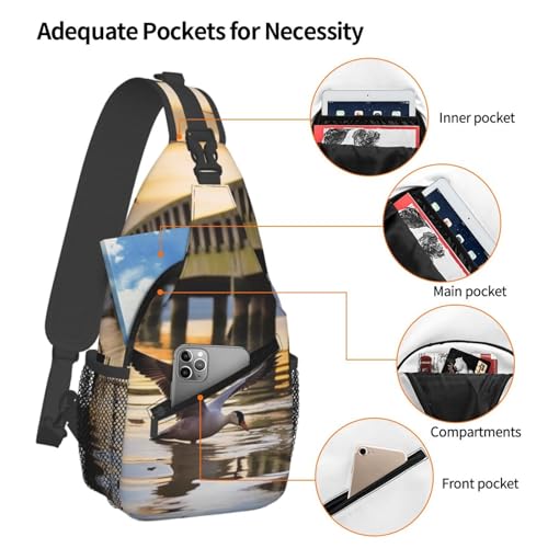 Sling Bag para Mujer y Hombre Negro de Viaje miniatura 3