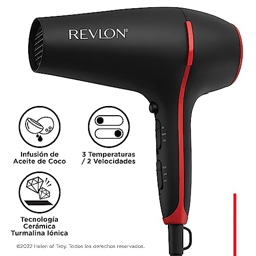 Revlon Smoothstay Coconut Oil Infused Hair Dryer | For Smooth, Shinier Hair #TOP1