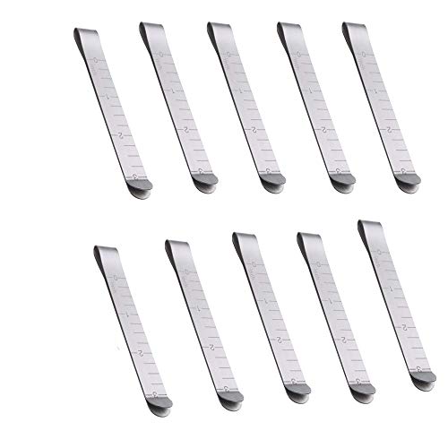 10 Piezas Clips De Costura, Pinzas para Dobladillos de Acero Inoxidable, Pinzas para Coser con Regla de Medición, Pinzas para Dobladillos para Pinzas Wonder, Accesorios para Fijar y Marcar Cover