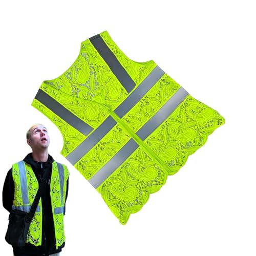 Chaleco Reflectante - Chaqueta de Alta Visibilidad para Construcción - Ligera Transpirable para Mujeres Hombres Niños Correr Senderismo Exteriores Jogging