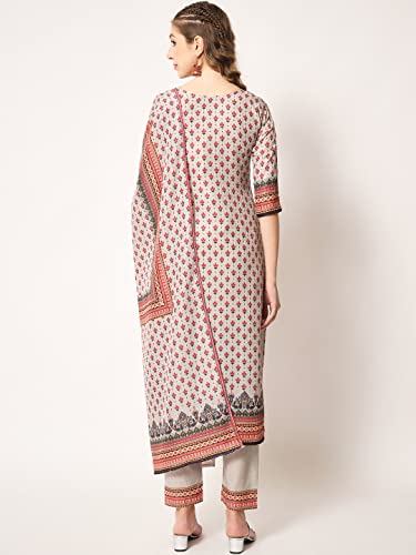 kurta set for women with dupatta indian style party wear Printed Straight Kurti With Trousers4