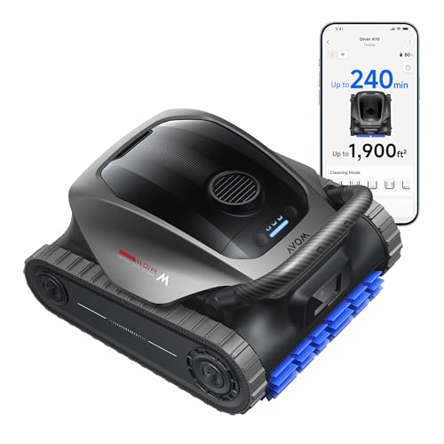 Image of MOVA Diver A10 Cordless Robotic Pool Vacuum Cleaner, 6,000GPH Suction, 240min Runtime, Wall Climbing & Double-Pass Waterline Scrubbing, AI-Powered Edge Cleaning & Path Planning, Auto Parking, 8 Modes