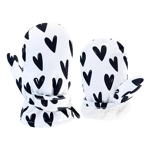 Image of BAVST Toddler Waterproof Mittens Fleece Lined Baby Boys Girls Winter Warm Glove Kids Snow Infant Ski Mitten for 3M-5T