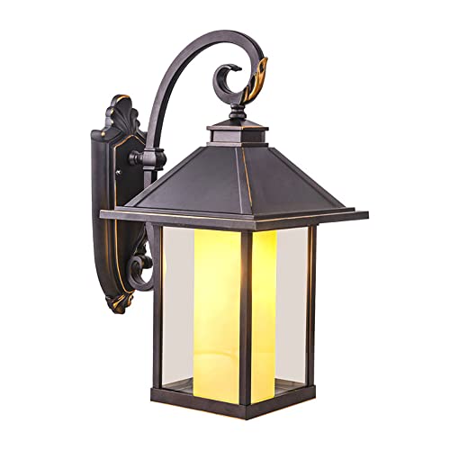 CHUNGYANG Aplique De Pared Para Exteriores, Accesorio Decorativo Villa Moderna Minimalista A Prueba De Agua, Fachada De Patio De Aluminio Fundido A Presión, Aplique De Pared Iluminación De Paisaje E26 Cover