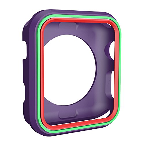 Awinner Colorful Case For Apple Watch 42Mm,Shock-Proof And Shatter-Resistant Protective Iwatch Silicone Case For Apple Watch Series 3,Series 2,Series 1, Nike+,Sport,Edition (12-Colour) #TOP6