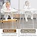 ECOGREDA Baby Bamboo High Chair Accessories Compatible with Antilop IKEA Footrest, Adjustable Foot Rest