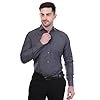 Sparrow Outfit Men’s Cotton Blend Regular Fit Shirt | Casual Wear Formal Shirts for Men and Boys | Spread Collar Long Sleeve Button Down Shirt for Office Parties Special Occasions (Graphic Charcoal)