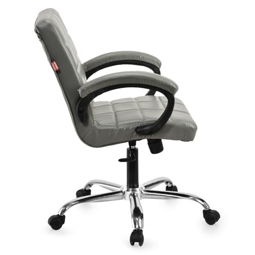 Image of GOYALSON Comfortable Revolving Office Chair Adjustable Swivel Chair with Padded Seat & Backrest for Home Office (1, Grey, Standard)