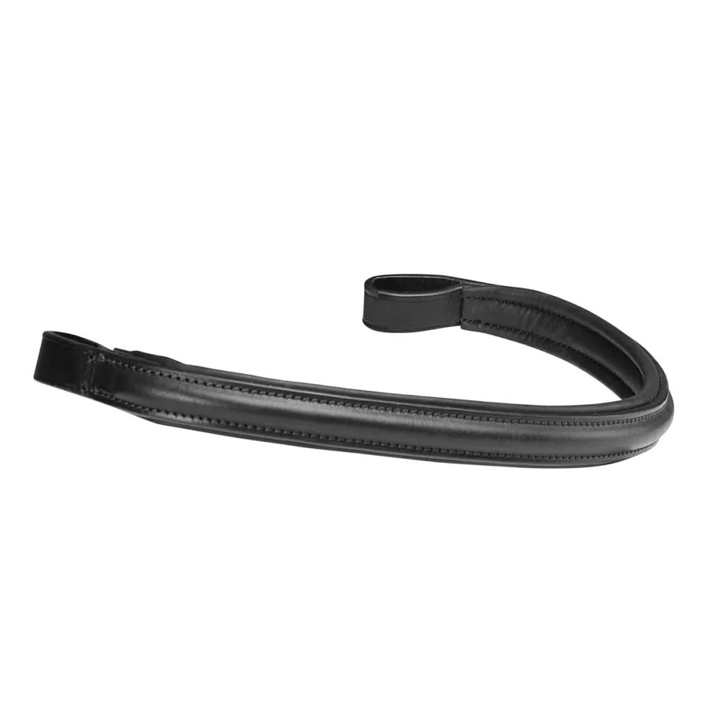 Velociti Rapida Padded Leather Horse Browband (Cob) (Black)