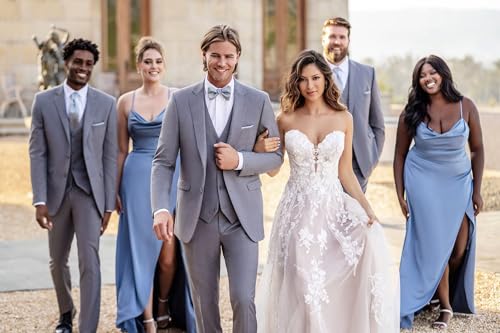 Men's Suits Slim Fit 3 Piece Suits for Men Wedding Prom Formal Business4