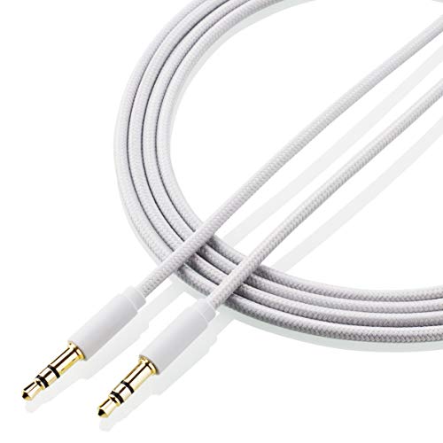 Snug 4ft (1.2m) 3.5mm Headphones AUX Cable (Male to Male) 2 Pack, White, 4' - Image 2