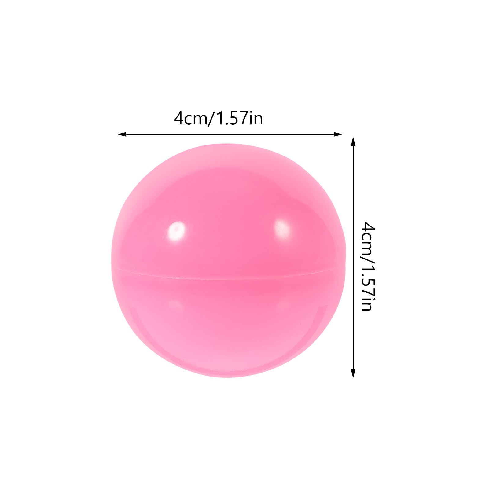 Kichvoe 50pcs Mini Ball Plastic Raffle Balls Empty Bingo Ball Openable Capsules Vending Machine Containers Sphere Game Balls for Surprise Party Favor Prize 4cm Pink - Image 2