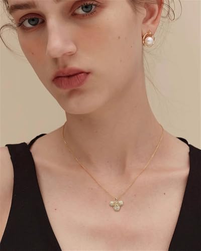 Cute Lady Mouse Pendant Necklace for Women Surgical Stainless Steel Hypoallergenic Crystal Choker Chain Adjustable Comfortable Dainty Anniversary Birthday Holiday Jewelry2