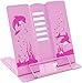 Ouceanwin Leggio in Metallo, Reggilibri Leggio per Bambini Leggio Regolabile, Leggio Multifunzionale Supporto per Libri di Cucina Tablet Pieghevole Leggio per Cucina Studio Ufficio Scuola (Rosa)