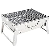 Leicht zu reinigen: Dieser faltbare Lagerfeuer-Grill ist sehr einfach zu bedienen und zu reinigen, und Sie können den Grill jederzeit mitnehmen.