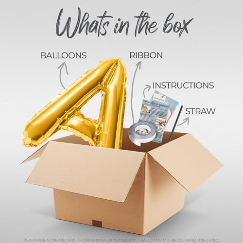 Letter Balloons - 10 YEARS LATER 16" Inch Alphabet Letters Foil Mylar Balloon 10th Anniversary Party Banner (Gold) - Image 5