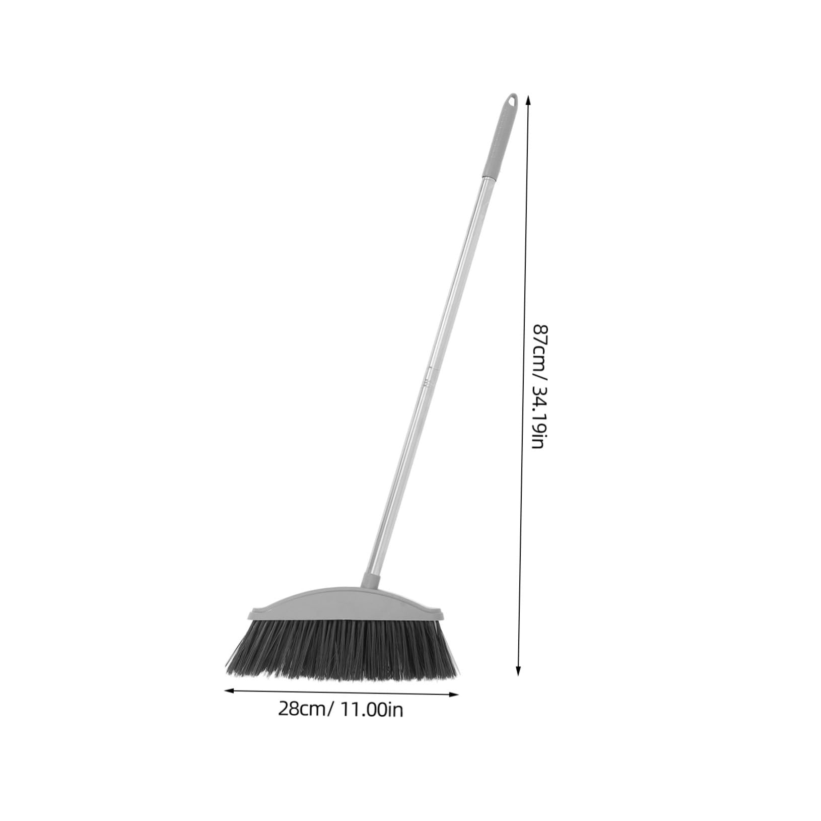 GOOHOCHY Heavy Duty Hand Broom with Long Handle for Pet Hair Removal Time Efficient Versatile Indoor Outdoor Broom for Home Office