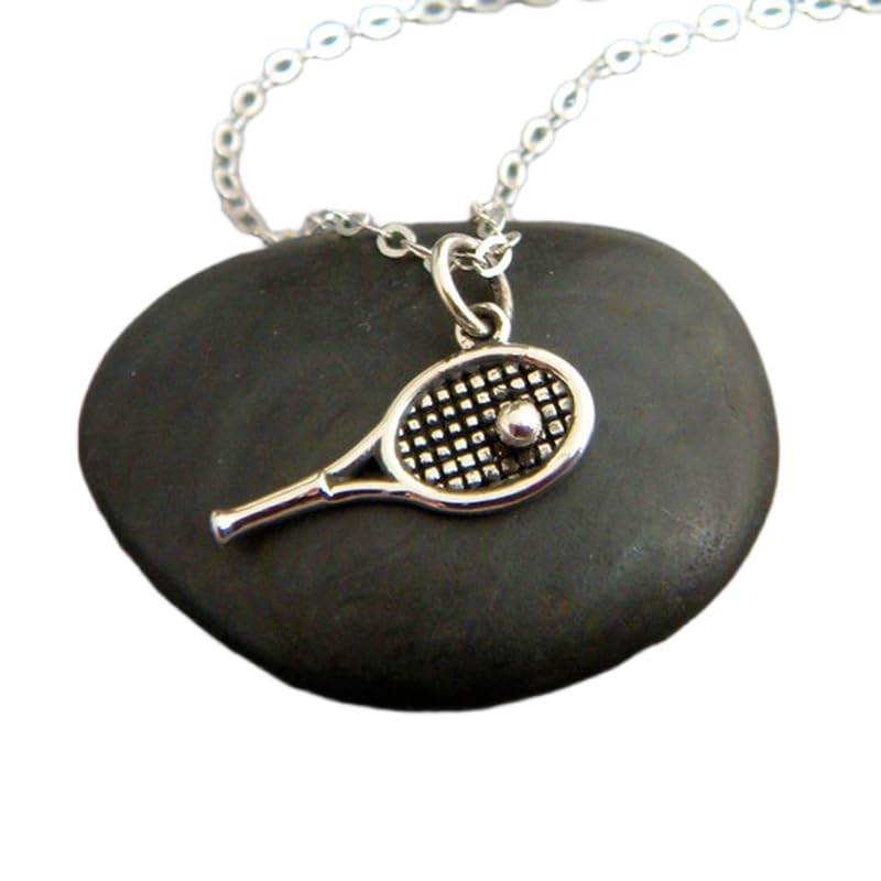 Pendentif raquette de tennis en argent 925 avec chaîne 45 cm LKBEADS L_PN_0276