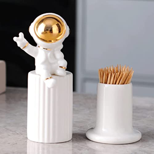 Distributeur de cure-dents maison chic en céramique décorative
