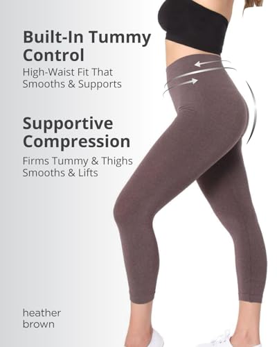 Image of SlimMe High Waisted Shapewear Leggings, Tummy Control Compression