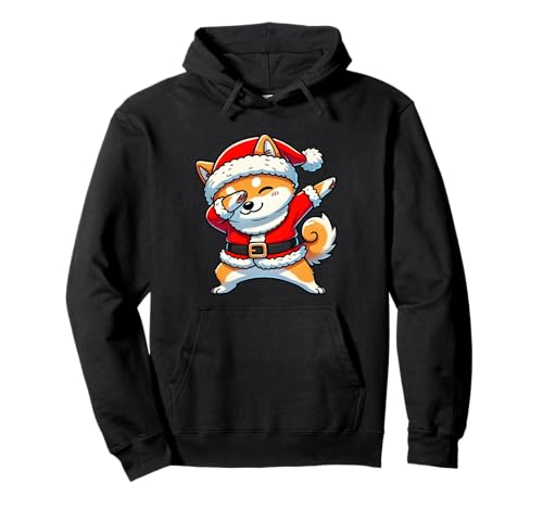 Navidad Shiba Inu Santa Funny Shiba Inu Amante Sudadera con Capucha