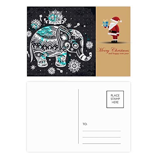 Cartes postales éléphant noir et bleu Nation en lot de 20 pour correspondances