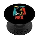 papasaurus rex daddy father trex dinosaur daddy father's day popsockets popgrip intercambiabile