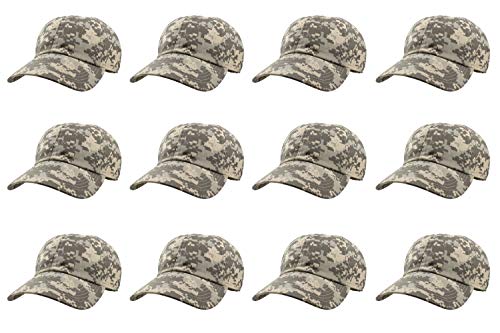 Image of Gelante Baseball Caps Hats 100% Cotton Plain Blank Adjustable Size Wholesale Bulk of 12 Pack