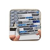 10pcs 3D Self Adhesive Tile Sticker Kitchen Bathroom Wall Sticker Decoration Bedroom Decals for Wall Removable, 1 Set