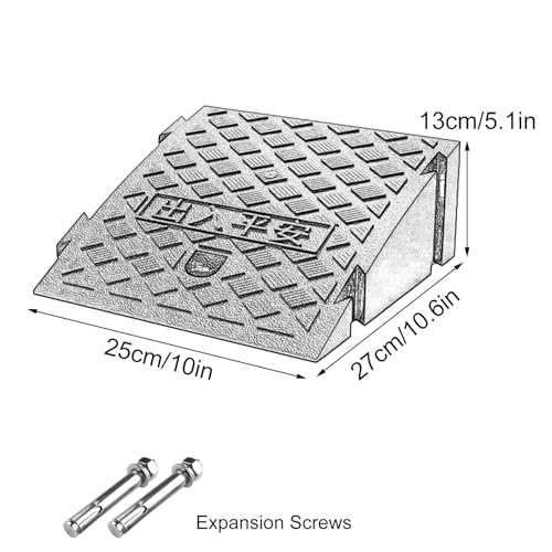 2 Pcs Rampa de Bordillo, Altura de Elevación 2.7-7.5 pulgadas, Rampa Portátil Ligera de Plástico para Entrada, Rampa de Umbral para Silla de Ruedas, Diseño Enlazable, para Montacargas, Camiones, Autobuses, Autos, Sillas de Ruedas, Bicicletas miniatura 2