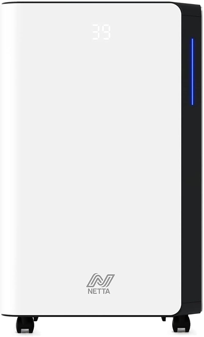 20L/Day Low Energy Dehumidifier - Digital Control Panel, Air Filter,Continuous Drainage, Auto Restart, Timer, 4.5L Water Tank, Child Lock - Damp, Mould Control, Laundry Drying, 345W, R290