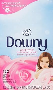 Downy Fabric Softener Dryer Sheets, April Fresh, 120 Count