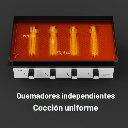 Miniatura 7 de Bighorn Plancha Grill - Barbacoa De Gas Tabletop Portátil 4 Quemadores