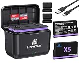 Homesuit Insta360 X5 バッテリー＆充電器セット 2800mAh×2個インスタ360 X5 バッテリー 2個バッテリ同時充電可能 USB-C充電ポート 収納式急速充電器 Insta360 X5 カメラに対応