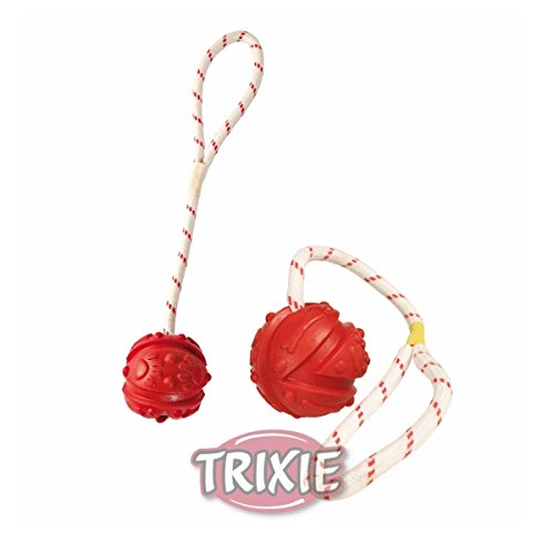 Preisvergleich Produktbild Ball c / Seil Kautschuk, schwimmend, Ø7 cm, 35 cm