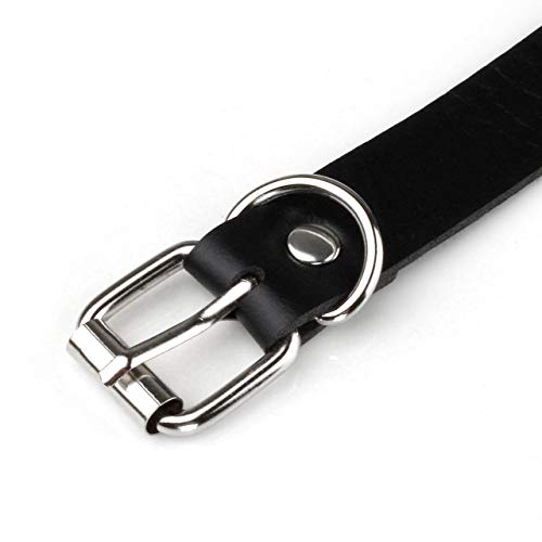 Manfnee PU Leder Choker Punk Emo Herz Anhänger Kette Choker Halsband Halskette für Frauen verstellbar