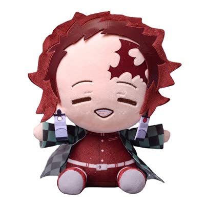 NUWIND Anime Plush Figures Doll Toy Kamado Tanjirou Nezuko Plushie Stuffed Collection Figurine Sitting Position Decoration Gifts Halloween (Kamado Tanjirou, 6inch)